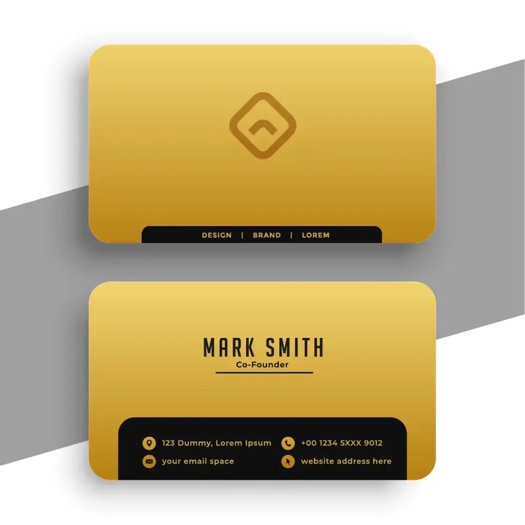 METALIC GOLD VISITING CARD
