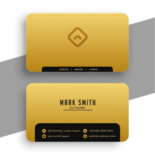 METALIC GOLD VISITING CARD